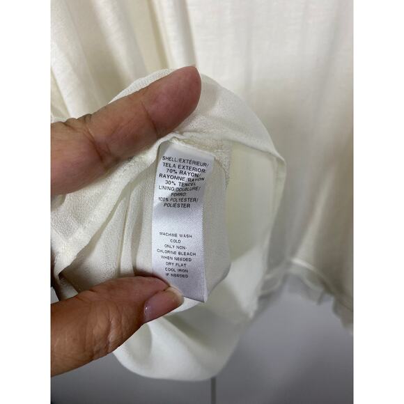 Ann Taylor Loft Loose Fit Tank Top Blouse Cream Off White XL - Picture 6 of 10